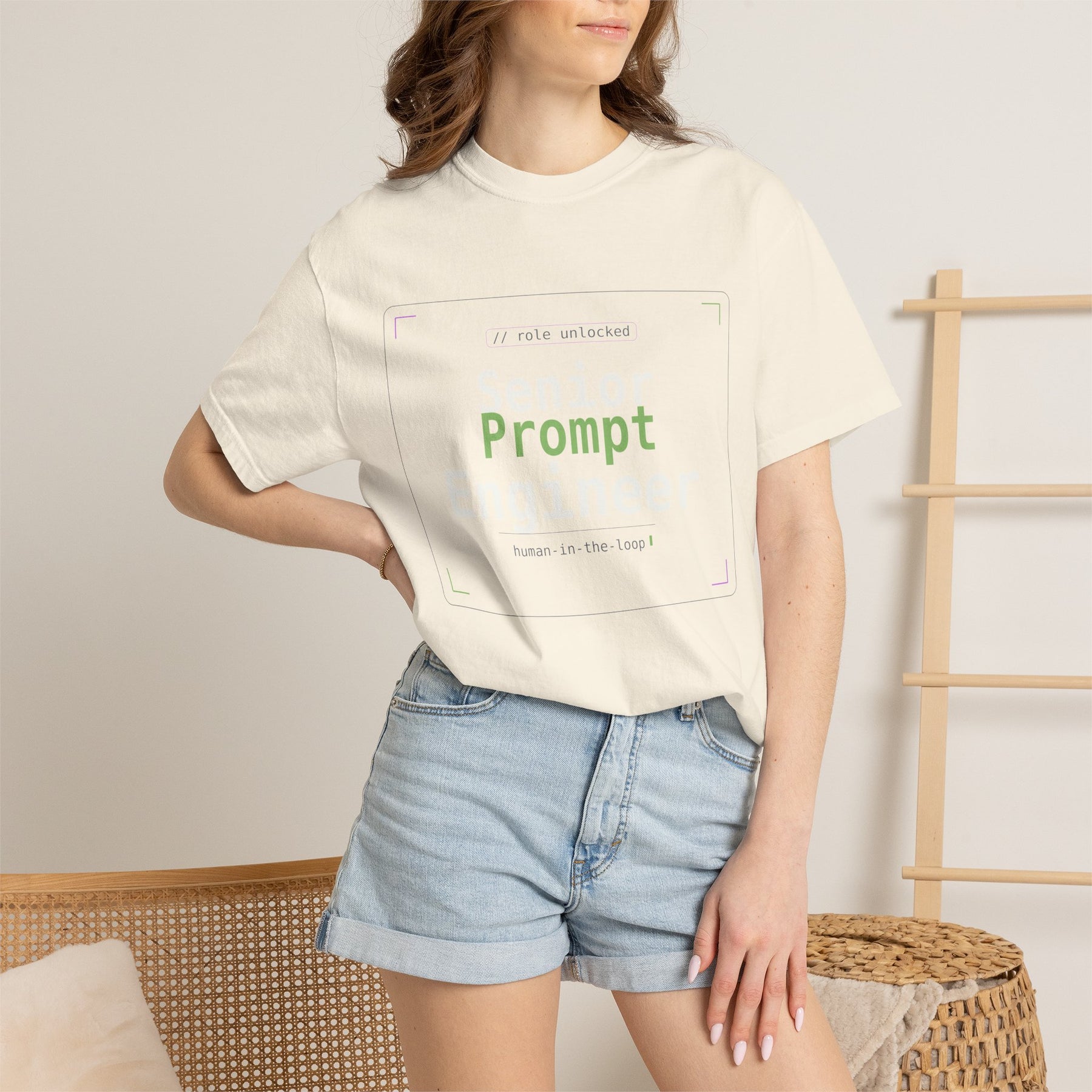 Senior Prompt Engineer Premium Garment-Dyed T-Shirt