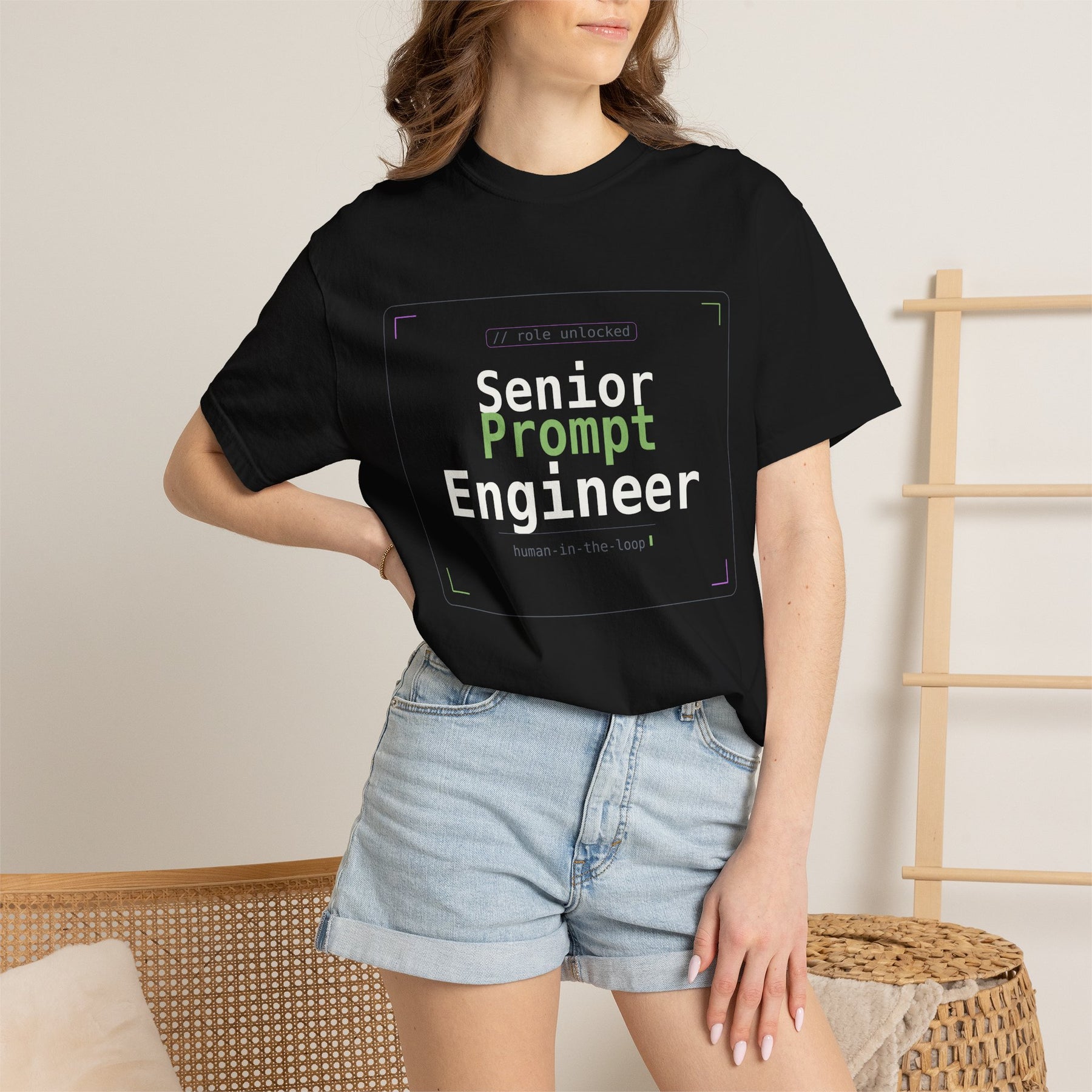 Senior Prompt Engineer Premium Garment-Dyed T-Shirt