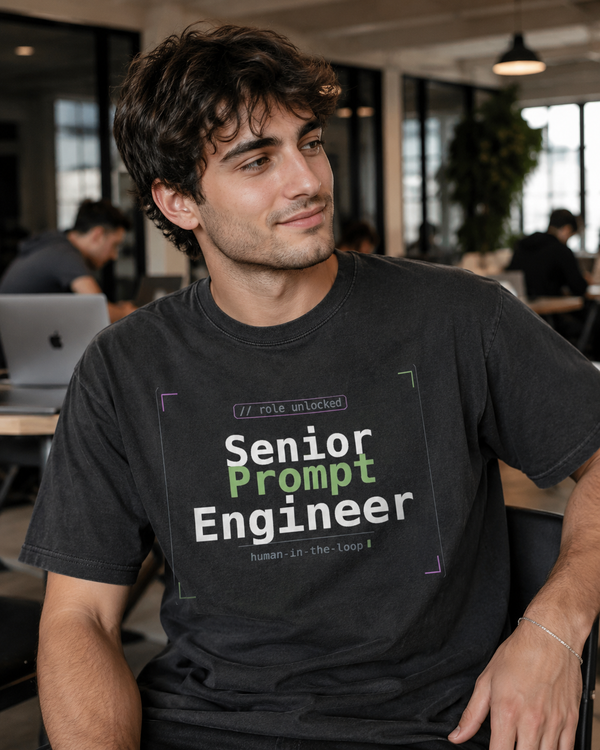 Senior Prompt Engineer Premium Garment-Dyed T-Shirt