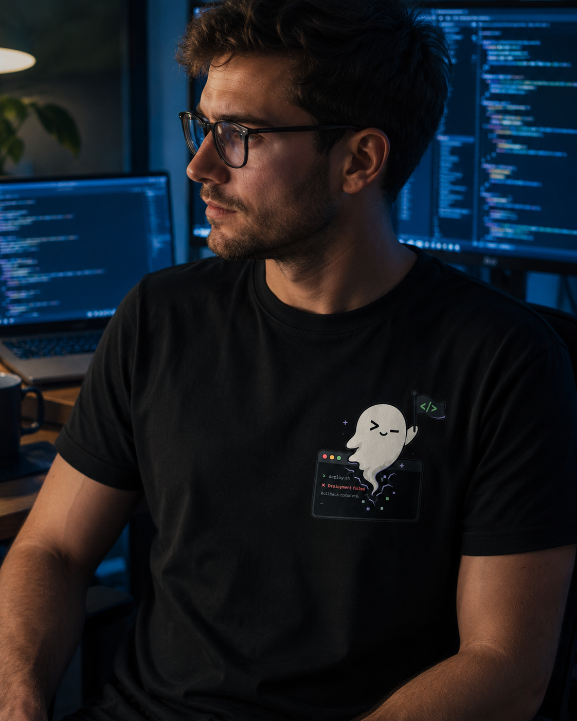 Deploy Ghost T-Shirt | Cute Funny Developer Tee