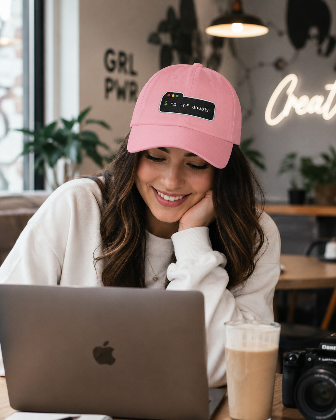 Dad Cap — “rm -rf doubts” Terminal Code Embroidery Hat