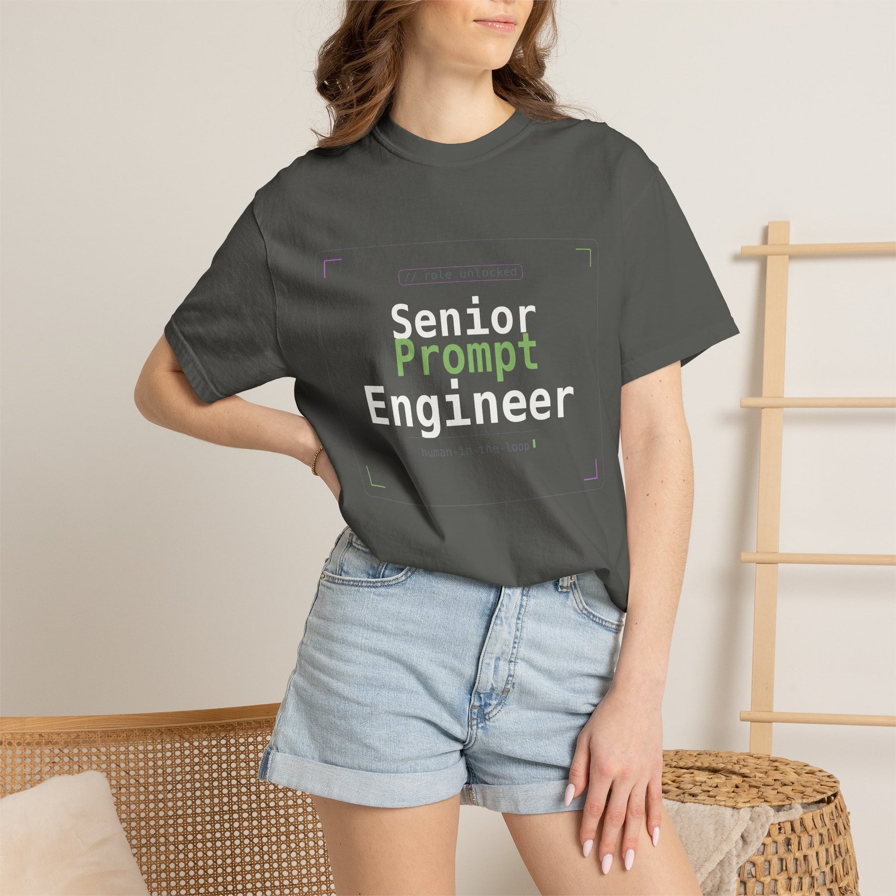 Senior Prompt Engineer Premium Garment-Dyed T-Shirt